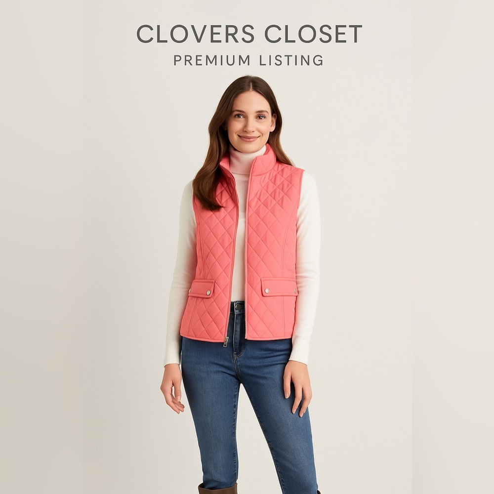 Appleseeds Pink Quilted Vest Size Small